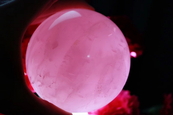 【红润粉晶球 | 菩心】粉红色频率可疗愈心中所积累的多年郁结-菩心晶舍