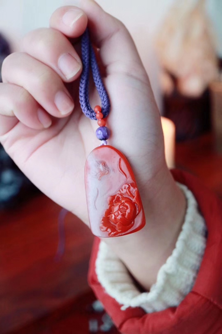 菩心保山南红 | 蝶恋花