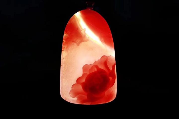 菩心保山南红 | 蝶恋花