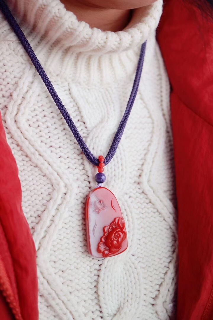 菩心保山南红 | 蝶恋花