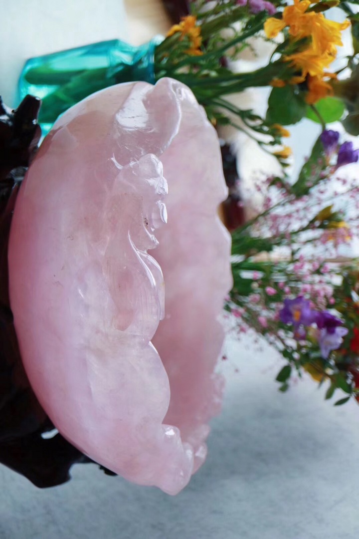 菩心-收藏版天然粉晶聚宝盆