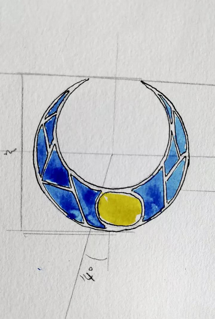 钛晶珐琅星空吊坠设计稿 菩心近期的设计款单品以及设计图展示-菩心晶舍