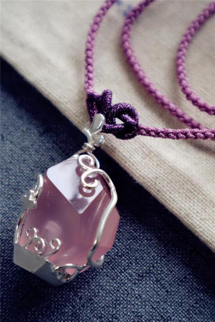 粉晶胎毛定制吊坠|如意 菩心近期的设计款单品以及设计图展示-菩心晶舍