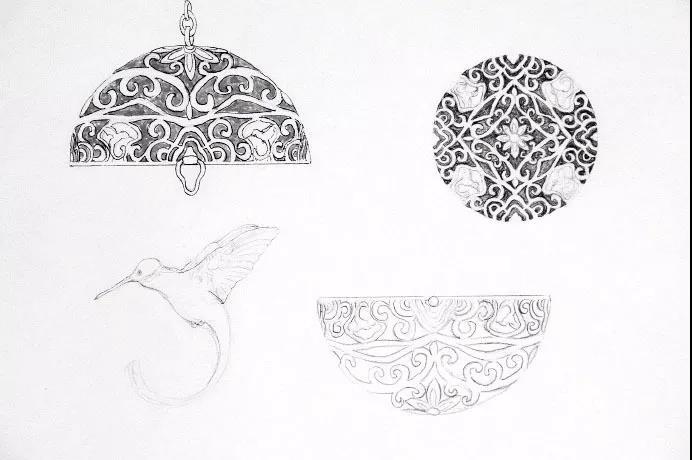 纯银镶嵌手工香囊吊坠设计稿 菩心近期的设计款单品以及设计图展示-菩心晶舍