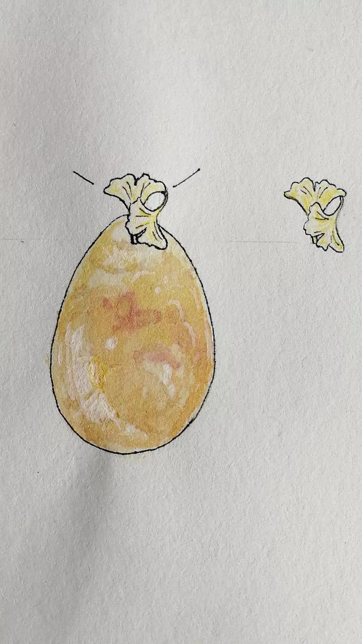 花珀18K金银杏女款吊坠设计稿 菩心近期的设计款单品以及设计图展示-菩心晶舍